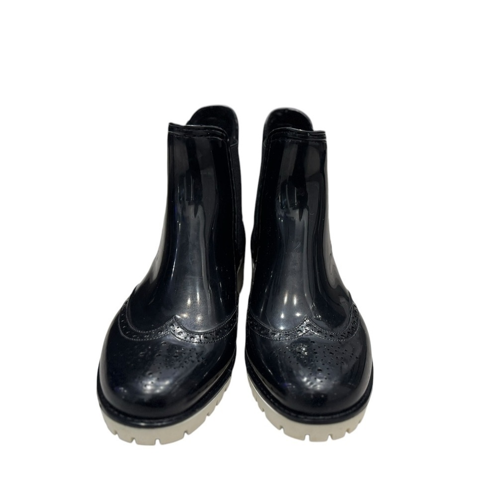 Men’s DAV Leeds Brogue Black & White Patent Leather Ankle Chunky Boots: 40/7-7.5 - Picture 3 of 12